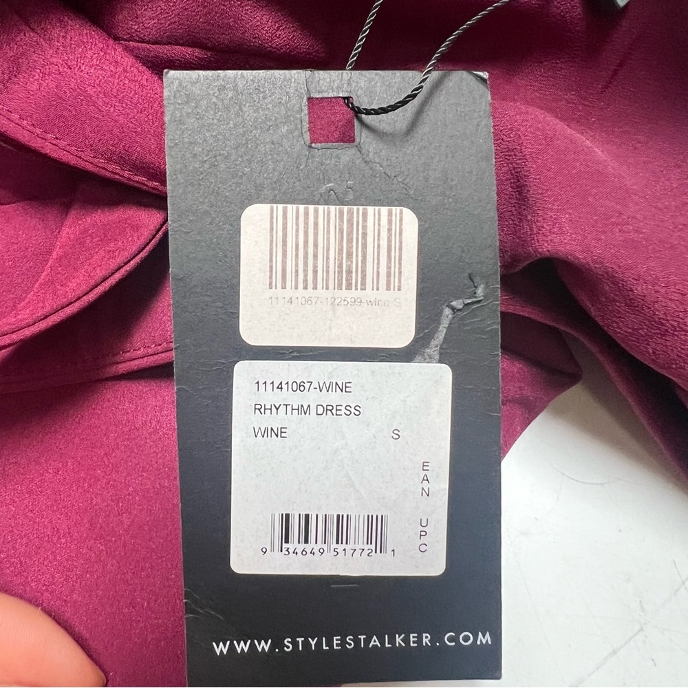 stylestalker women’s burgundy rhythm midi dress S NWT L107-40 - Picture 6 of 8